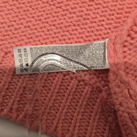 Forever 21  Pink Open Cardigan with Smiley Face Patches  Size XL - Picture 6 of 6